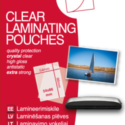 Laminēšanas plēves College 54x86mm, 125mikr., 100 loksnes, glancētas