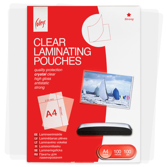 Пакеты для ламинирования College Antistatic, Clear