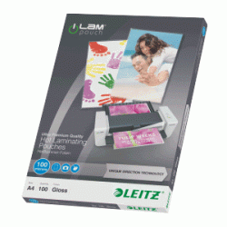 Laminēšanas plēves Leitz UDT A5, 125mikr., 100 loksnes, glancētas
