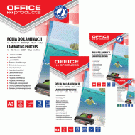 Laminēšanas plēves Office Products A4, 125mikr., 100 loksnes, glancētas
