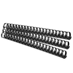 *Plastmasas spirāles Forpus 22mm, 50gab/iep, melnas