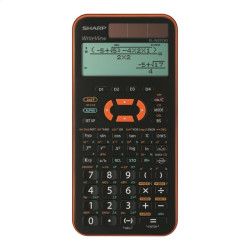 Zinātniskais kalkulators Sharp EL-W531XG-YR, 335 funkcijas, melns ar oranžu