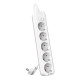 Pagarinātājs Deli 5-vietīgs, ar zemējumu un slēdzi, 1,8m