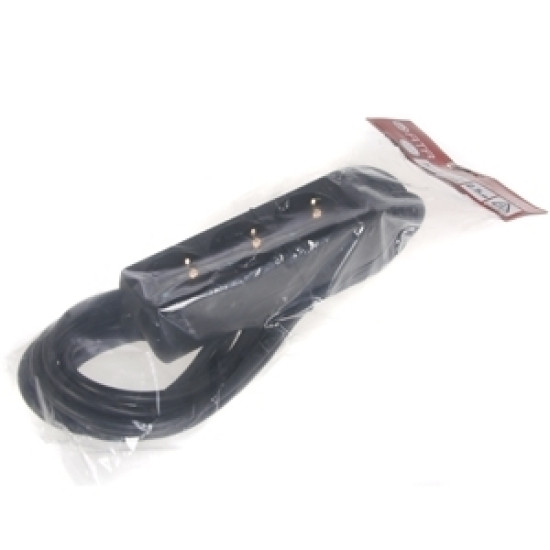 Удлинитель с заземлением на 3 розетки Verners VT 059100, Black