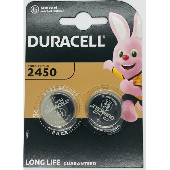 Baterija Duracell litija, DL/CR2450, 1gab/iep
