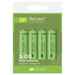 Akumulatora baterijas GP ReCyko + 2700mAh, AA, HR6, 4gab/iep (6400)
