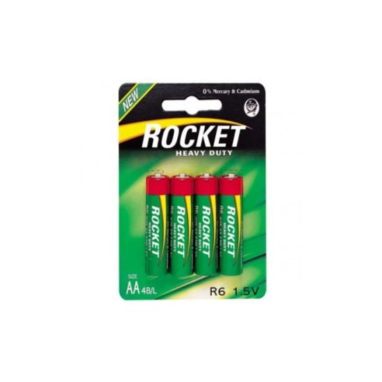 Baterijas Rocket AA, LR6, 1.5V, 4gab/iep