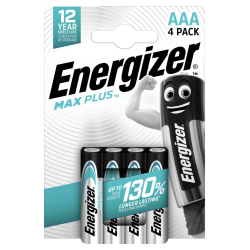 Baterijas Energizer max plus AAA B4 1.5V Alkaline, 4 gab