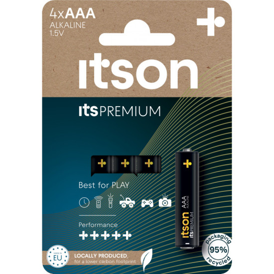 Baterijas Panasonic itsPremium Alkaline, AAA ,4gab/iep