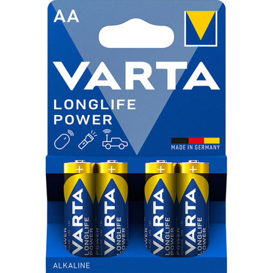 *Baterijas VARTA LONG LIFE POWER ALKALINE LR06(4) AA