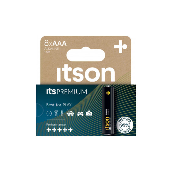 Baterijas ITSon Premium Alkaline AAA , 8gab/iep