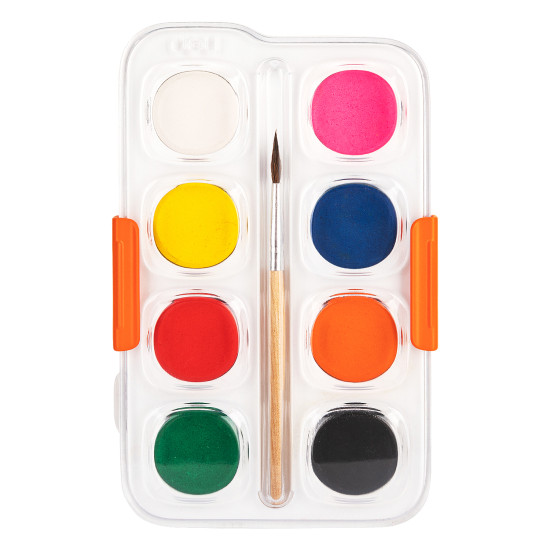 Набор акварельных красок DELI EC10 с кистью, Multicolor