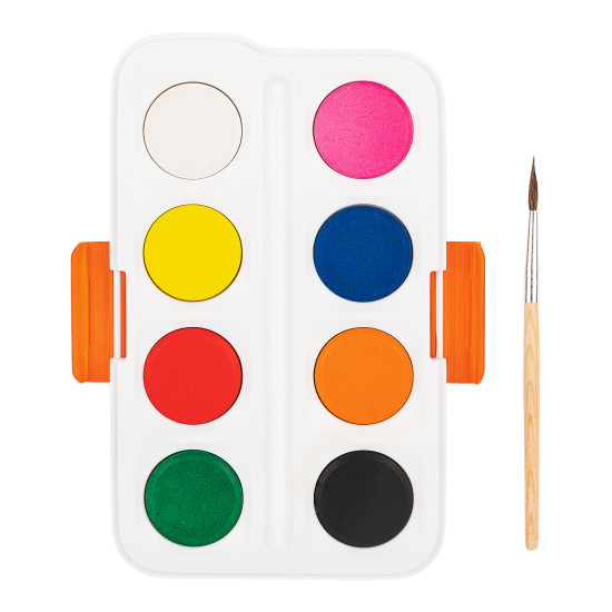 Набор акварельных красок DELI EC10 с кистью, Multicolor