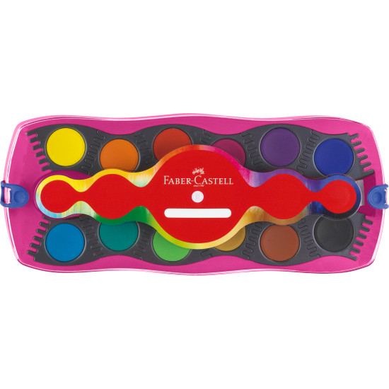Акварельные краски Faber-Castell Connector 12 Цветов Единорог, Multicolor, Соединяющиеся кюветы