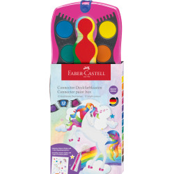 Акварельные краски Faber-Castell Connector 12 Цветов Единорог, Multicolor, Соединяющиеся кюветы