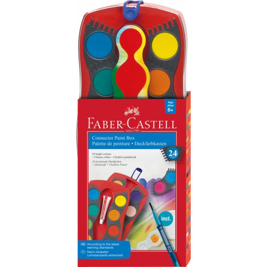 Набор акварельных красок Faber-Castell, Система Connector, Red, 24 цвета