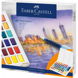 Akvareļu krāsas Faber-Castell Creative Studio, 48 krāsas