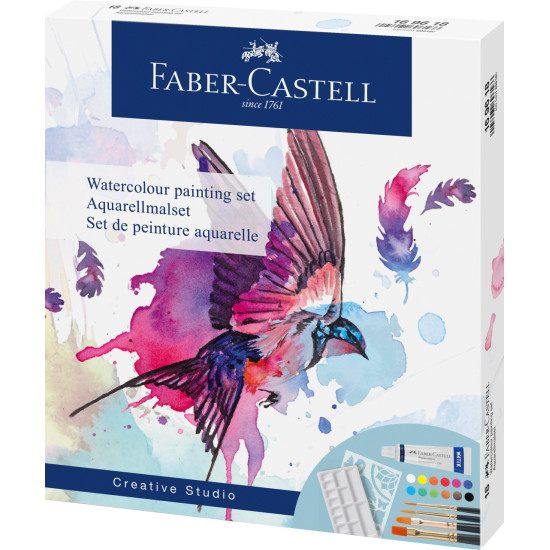 Akvareļu krāsu komplekts Faber-Castell 5ml, 12 krāsas
