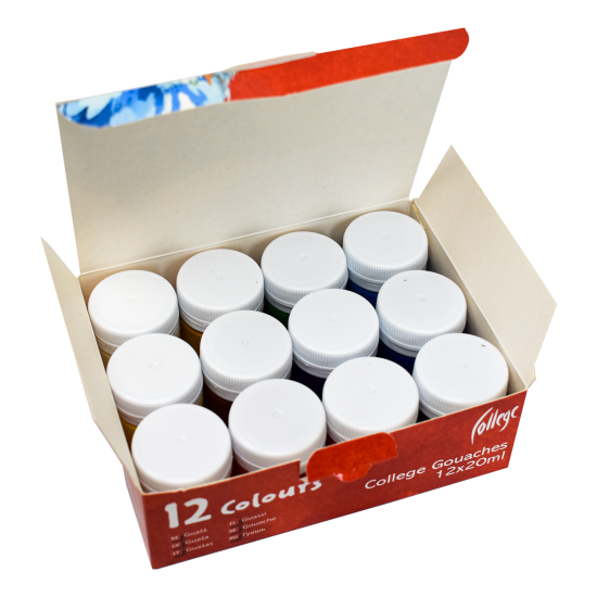 Guaša krāsas College 20ml, 12 krāsas