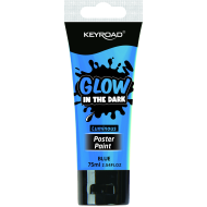 Plakātu krāsa Keyroad 75ml, luminiscējoša, zila