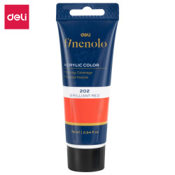 Akrila krāsa Deli Finenolo 202, 75ml, Brilliant red