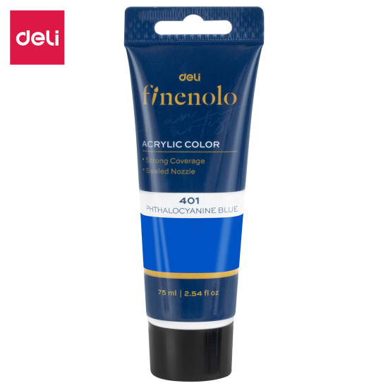 Акриловая Краска DELI Finenolo, Blue, Интенсивный Пигмент