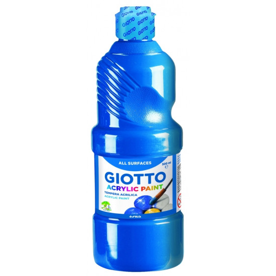 Акриловая краска Giotto Быстросохнущая, Cyan, 500мл