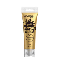 Akrila krāsa Keyroad 75ml, metallic golden