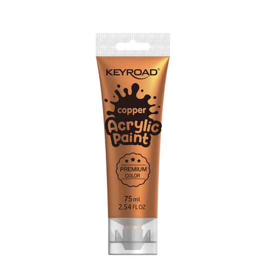 Akrila krāsa Keyroad 75ml, metallic copper