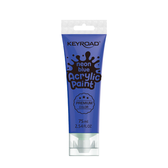 Akrila krāsa Keyroad 75ml, neon blue