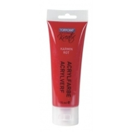 *Akrila krāsa TopPoint, 83ml, sarkana