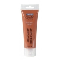 Акриловая краска TopPoint Быстросохнущая, Burnt Sienna, 75 мл