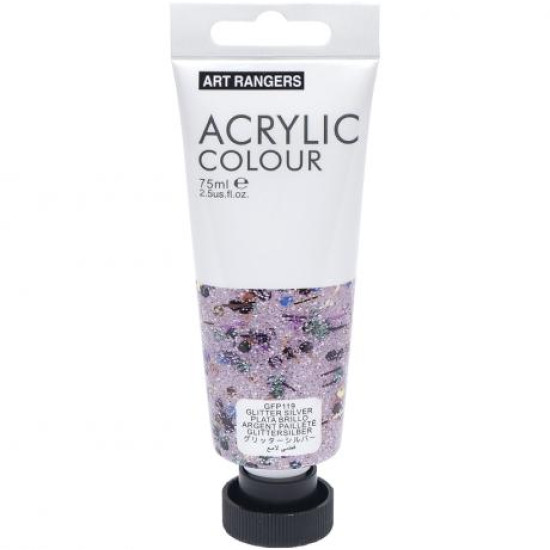 Акриловая краска Art Rangers GFP119, Glitter Silver, 75ml