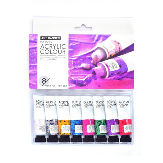 Акриловые краски Art Rangers FEA0822-G, Multicolor, с глиттером