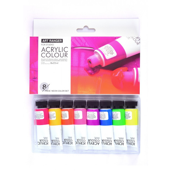 Akrila krāsas Art Rangers Neon 22ml, 8 krāsas