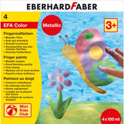 Пальчиковые краски Eberhard Faber Metallic, Multicolor, 4x100мл