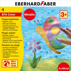 Пальчиковые краски Eberhard Faber Metallic, Multicolor, 4x100мл