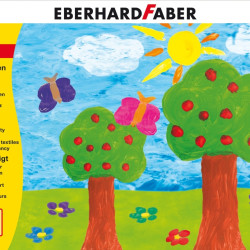 Pirkstu krāsas EberhardFaber 100ml, 6gab/iep