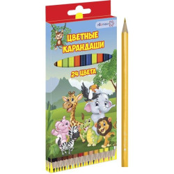 Цветные карандаши Attomex Zoo, Multicolor, Эргономичный дизайн