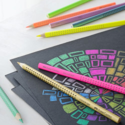 Trīsstūrveida krāsainie zīmuļi Faber-Castell Grip 12 krāsas