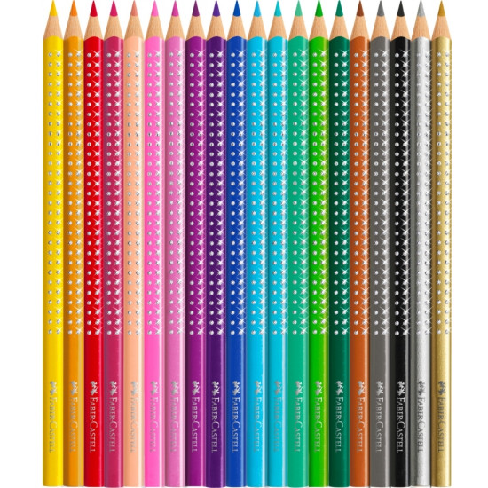 Цветные карандаши Faber-Castell Sparkle, Multicolor, Left-Handed Friendly