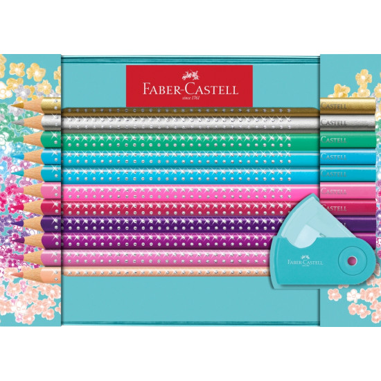 Цветные карандаши Faber-Castell Sparkle, Multicolor, Left-Handed Friendly