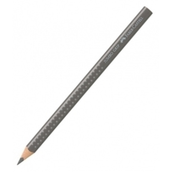 Trīsstūrveida krāsains zīmulis Faber-Castell Jumbo Grip, silti pelēks