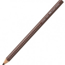 Trīsstūrveida krāsains zīmulis Faber-Castell Jumbo Grip, brūns