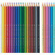 Trīsstūrveida krāsainie zīmuļi Faber-Castell Colour Grip Unicorn 18+6 krāsas
