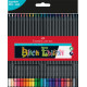 Trīsstūrveida krāsainie zīmuļi Faber-Castell Black Edition, 24 krāsas