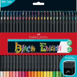 Trīsstūrveida krāsainie zīmuļi Faber-Castell Black Edition, 50krāsas