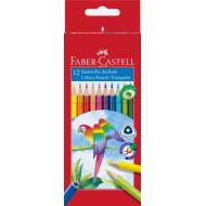 Trīsstūrveida krāsainie zīmuļi  Faber-Castell, 12 krāsas