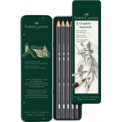 Akvareļu zīmuļi Faber-Castell , 5gab., melni