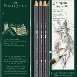 Akvareļu zīmuļi Faber-Castell , 5gab., melni